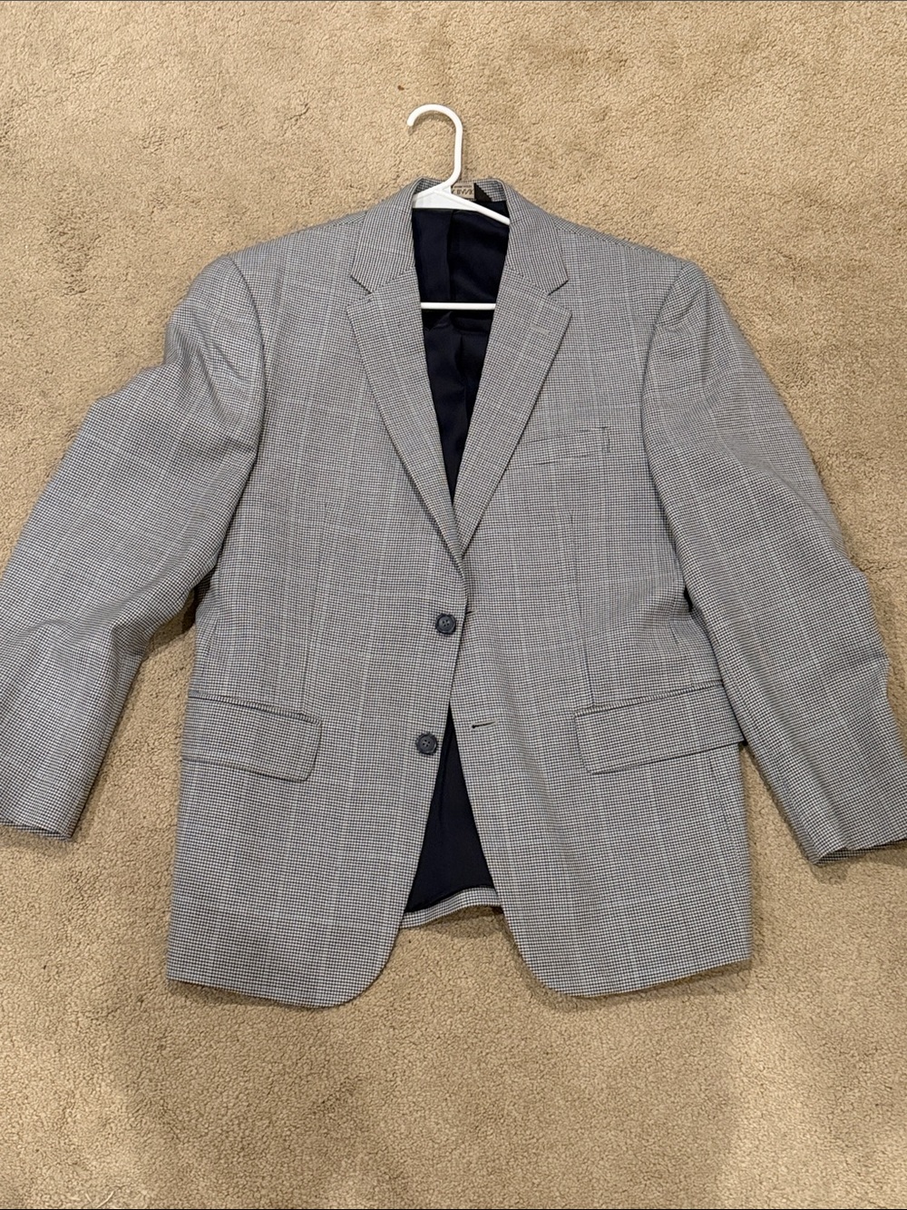 Jos. A. Bank Light Gray Windowpane Sport Coat